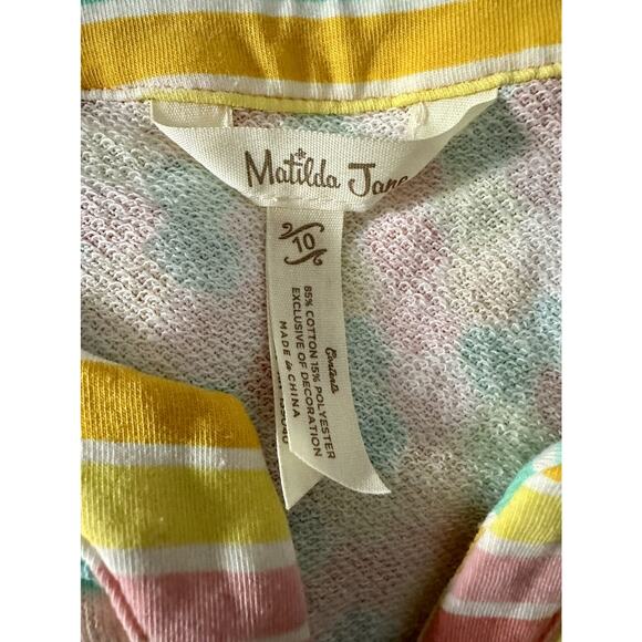 NEW Matilda Jane Dream Chasers Dots On Dots Yellow Pink Swim Fringe Cover Up 10 - Picture 6 of 6